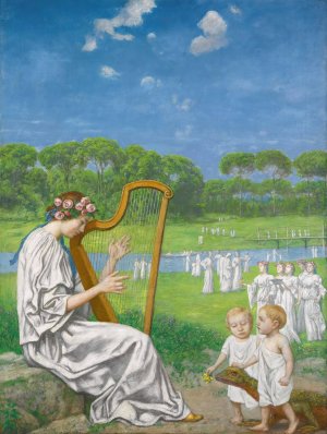 Fruhlingsmelodie by Hans Thoma Oil Painting