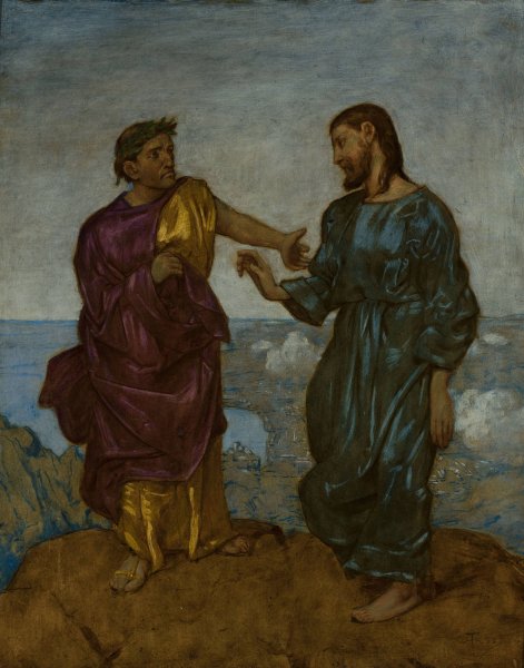 Main Product Photo of Temptation of Christ  Painting by Hans Thoma