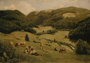 The Alb Valley near Sankt Blasien by Hans Thoma Oil Painting