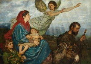 The Flight into Egypt by Hans Thoma Oil Painting