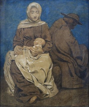 The Rest on The Flight into Egypt by Hans Thoma Oil Painting