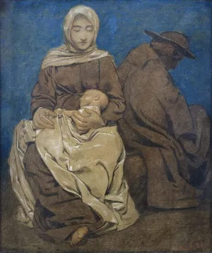 The Rest on The Flight into Egypt by Hans Thoma Oil Painting