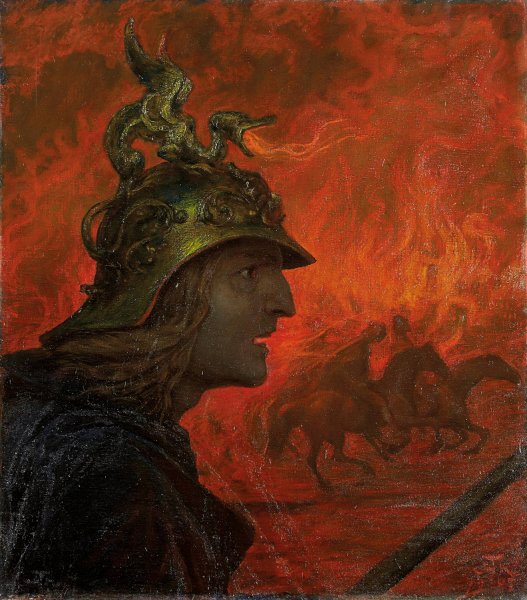 Main Product Photo of The War  Painting by Hans Thoma