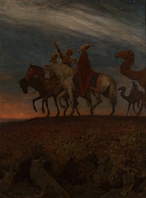Three Magi on the way to Bethlehem by Hans Thoma Oil Painting