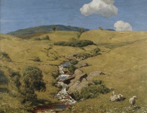 View from the Black Forest by Hans Thoma Oil Painting