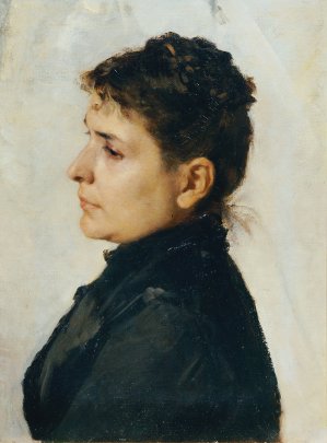 Frau im Profil by Hans Tichy Oil Painting