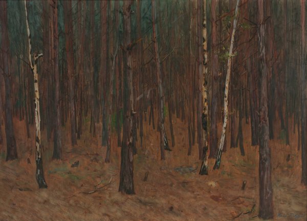 Waldinneres  by Hans Tichy - Hand-Painted Oil Painting Reproduction