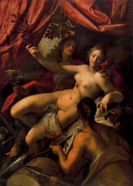 Main Product Photo of Allegory of Peace, Art and Abundance Painting by Hans Von Aachen