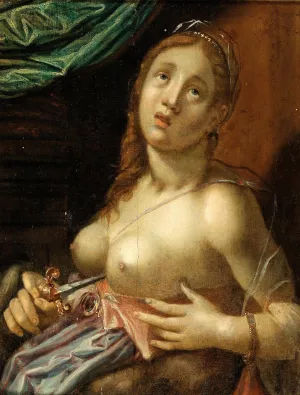 Lucretia by Hans Von Aachen Oil Painting