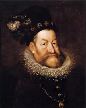Portrait of Emperor Rudolf II painting by Hans Von Aachen