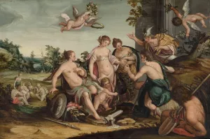 The Judgement of Paris by Hans Von Aachen Oil Painting