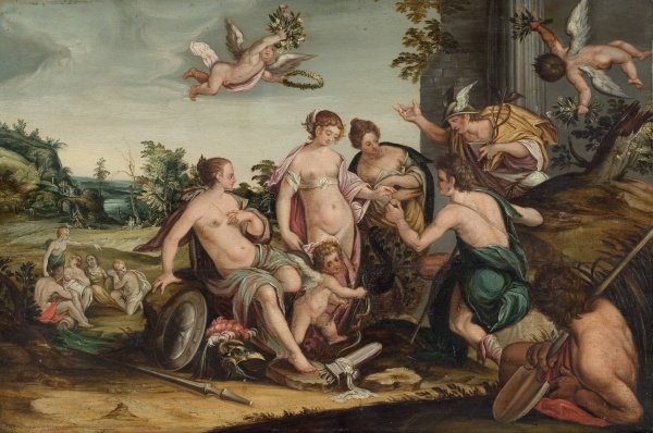 Main Product Photo of The Judgement of Paris Painting by Hans Von Aachen