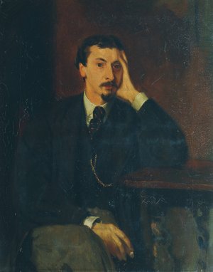 Der Dichter und Philosoph Gotthard Oswald Marbach by Hans Von Marees Oil Painting