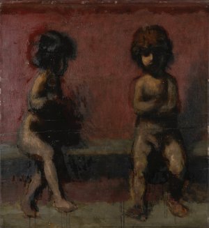 Two Putti by Hans Von Marees Oil Painting