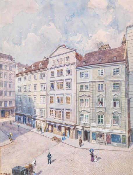 Main Product Photo of Wiener Hauserfront  Painting by Hans Wilt