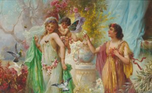 A Classical Idyll by Hans Zatzka Oil Painting