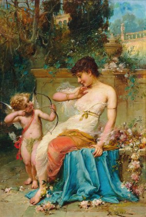 Cupid by Hans Zatzka Oil Painting