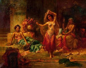 Harem Entertainers by Hans Zatzka Oil Painting