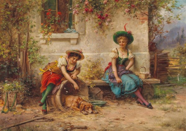 Main Product Photo of Qualgeister Painting by Hans Zatzka