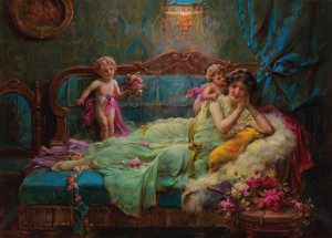 Suse Gruse oder Liebesboten by Hans Zatzka Oil Painting