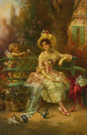 Thinking Of Him by Hans Zatzka Oil Painting