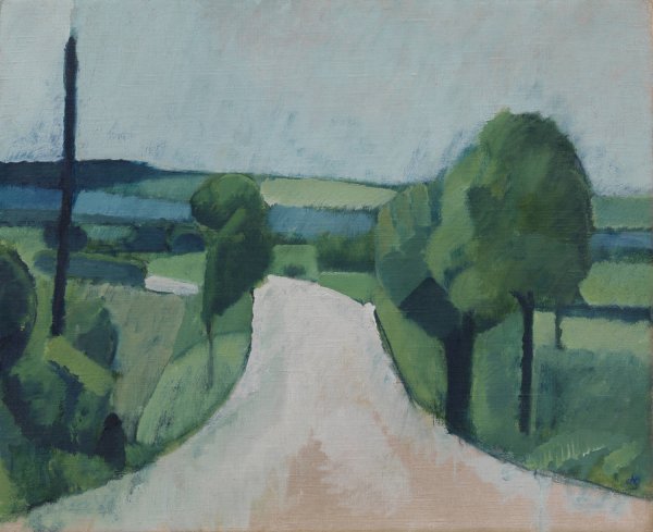 Main Product Photo of Road near Faborg on Funen  Painting by Harald Giersing