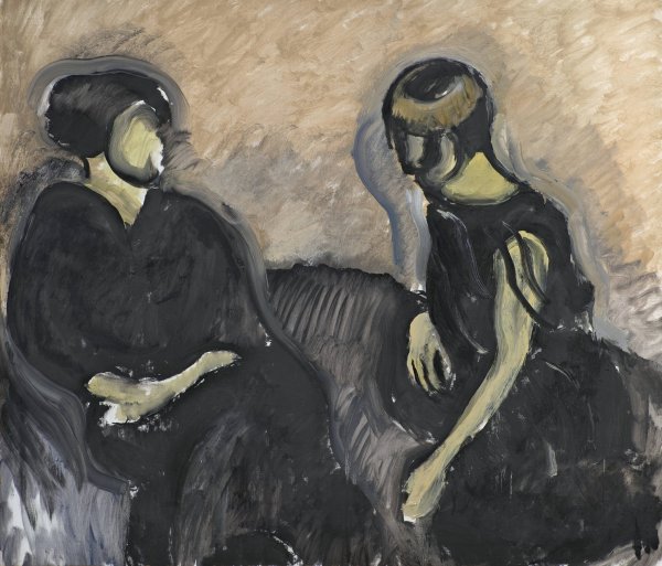 Main Product Photo of Two Ladies  Painting by Harald Giersing