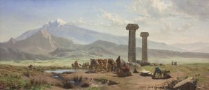 The Lydian Plain near Sardis, Asia Minor by Harald Jerichau Oil Painting