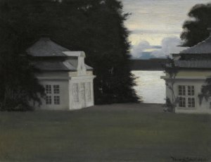 The Eremitage Pavilions In The Royal Gardens At Fredensborg by Harald Slott-Moller Oil Painting