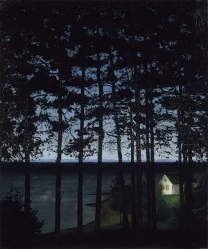 Fisherman's Cottage by Harald Sohlberg Oil Painting