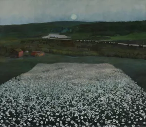 Flower Meadow in the North by Harald Sohlberg Oil Painting
