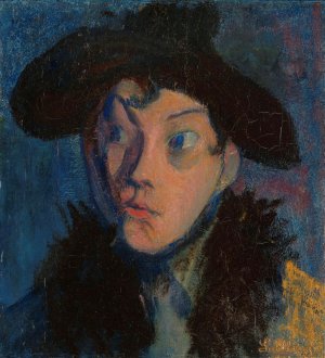 Portrait of Eugenie by Harald Sohlberg Oil Painting
