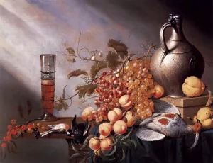 Still-Life of Fruit and Dead Fowl by Harmen Steenwijck Oil Painting