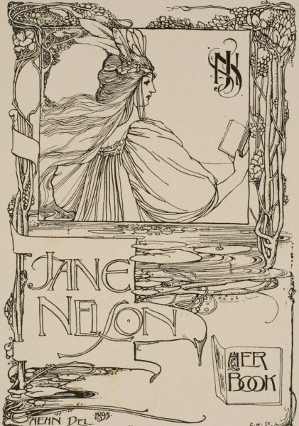 Main Product Photo of Book-plate of Jane Nelson  Painting by Harold E. H. Nelson