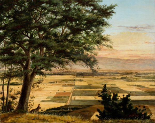 Santa Clara Valley  by Harold G. Peelor - Hand-Painted Oil Painting Reproduction