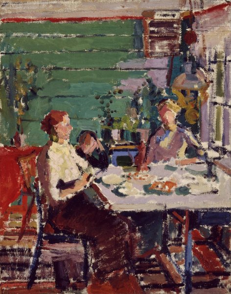 Interior Scene, Possibly in Norway by Harold Gilman - Hand-Painted Oil Painting Reproduction