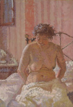 Nude in an Interior by Harold Gilman Oil Painting