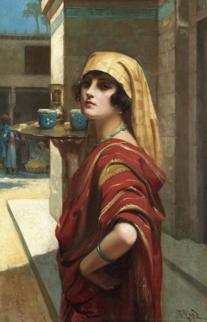 Odalisque by Harold Piffard Oil Painting