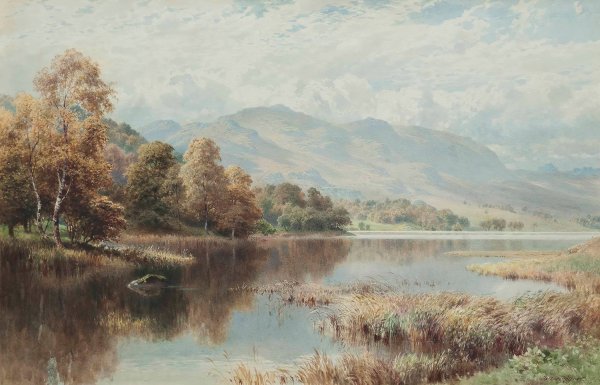 Rydal Water, Autumn by Harold Sutton Palmer - Hand-Painted Oil Painting Reproduction