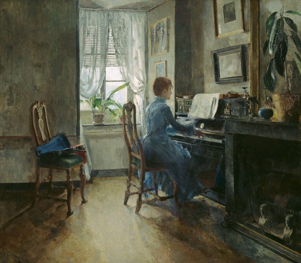 Chez moi  by Harriet Backer - Hand-Painted Oil Painting Reproduction
