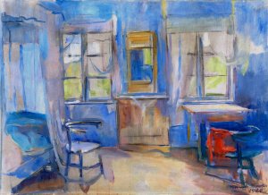 Interior from Einabu in Foldal by Harriet Backer Oil Painting