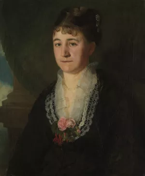Karen Nielsen, f. Wedel Jarlsberg by Harriet Backer Oil Painting