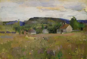 Landskap fra Baerum by Harriet Backer Oil Painting
