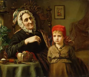 Little Red Riding Hood by Harriet Backer Oil Painting