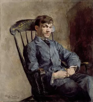 Portrait of the Composer Johan Backer Lunde by Harriet Backer Oil Painting