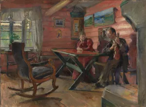 The Living Room at Kolbotn, by Harriet Backer Oil Painting