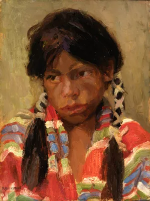 Indian Boy by Harriet Blackstone Oil Painting