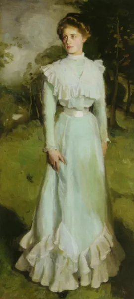 Portrait of Miss Isabella Nairn Oil painting by Harrington Mann