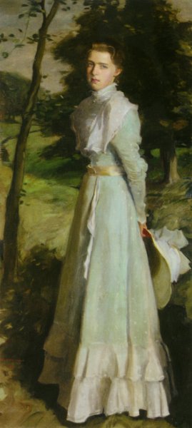 Portrait of Miss Mary Nairn by Harrington Mann - Hand-Painted Oil Painting Reproduction