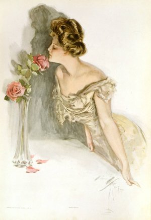 American beauties by Harrison Fisher Oil Painting